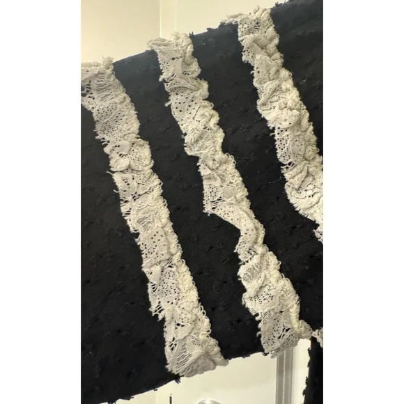 RARE POL Black & White Peace Sign Duster Jacket M Medium Women’s NWOT - Picture 8 of 9